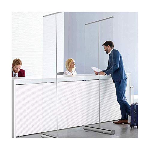 HLMBQ Plegable Divisor Pantalla,Mampara Protectora separadora Escudo,Banner Enrollable Separación Biombo,contra estornudos PVC Transparente 60X160cm/80X180cm Salón Clínicas Barbero