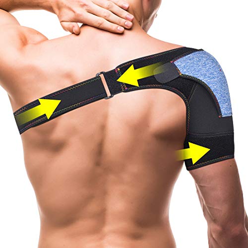 Hombrera Ajustable para Hombre y Mujer, Hombreras Ortopedicas Compatible con Paquete Frío/Caliente - para el Manguito Rotador, Alivio del Dolor de Hombro
