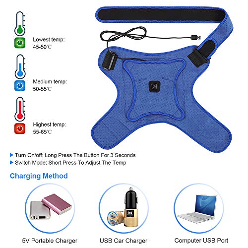 Hombro Apoyo Terapia de Calor para Hombres y Mujeres, Neopreno Compresión Apoyo de Hombro para el Hombro Congelado, Manguito Rotatorio, Ac Articulación Dislocada, Hombro Izquierdo o Derecho (L)