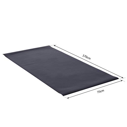 HOMCOM Esterilla para Aparatos de Entrenamiento Alfombra de Fitness Bicicleta Elíptica Cinta de Correr Gimnasio Protectora de Suelo 4mm