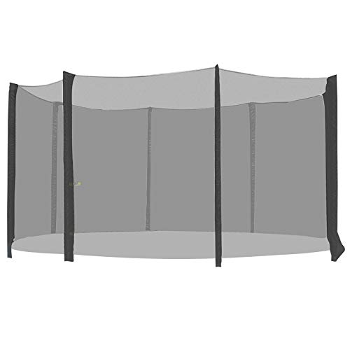HOMCOM Red de Seguridad Pared Protectora Cama Elastica trampolín Redonda 8 Barras, diámetro ø 366 cm(8 Barras)