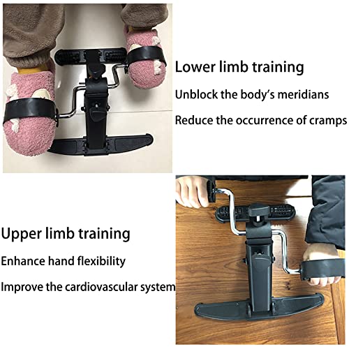 HXFENA Ejercitador De Pedales,Bicicleta Estática con Pantalla LCD Y Rodillo De Masaje,para Entrenamiento De Rehabilitación De Hemiplejía por Accidente Cerebrovascular