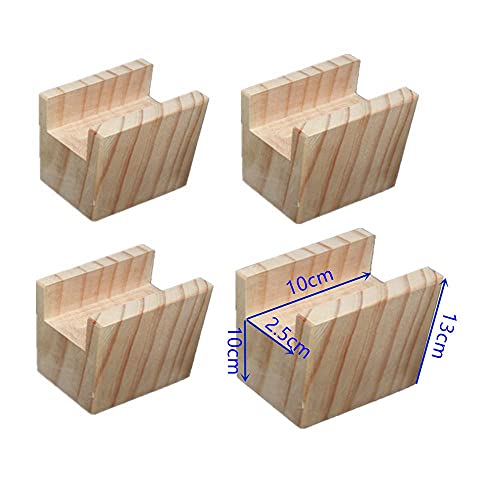 HYNG Elevadores de cama de madera con diseño de elefante, patas elevadoras de muebles, elevadores de mesa de sofá