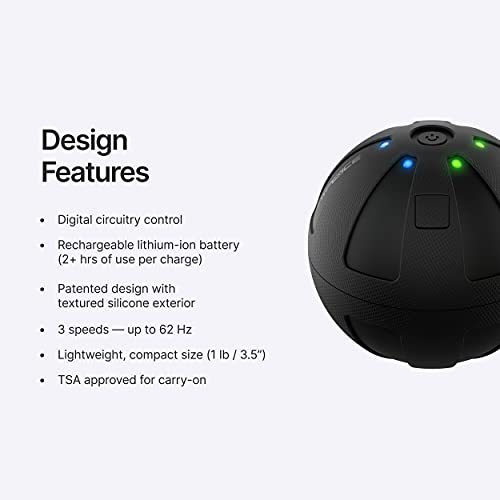 Hyperice hypersphere Mini - Bola de Masaje Vibrante para recuperación Muscular, liberación miofascial y Alivio del Dolor - masajeador de Ejercicios portátil