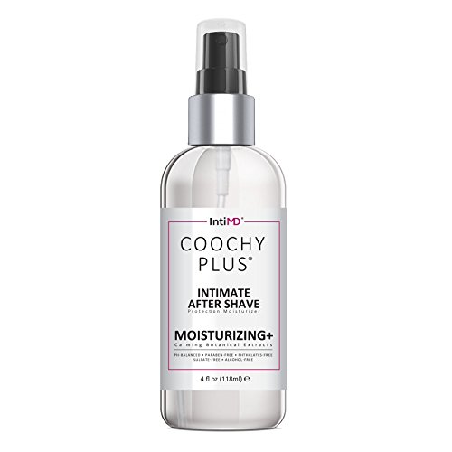 IntiMD coochy íntimo después de protección afeitado hidratante plus hecho por delicada bruma calmante para el área púbica y axilas antibacteriana y fórmula antioxidante para la maquinilla