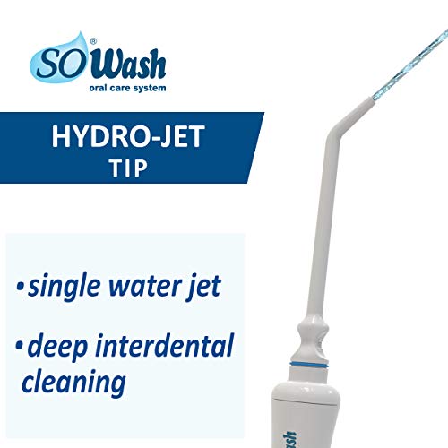 Irrigador Dental SoWash | Waterjet | Se Conecta al Grifo | Sin Baterías y sin Electricidad | Cabezal con chorro lineal | Hecho en Italia
