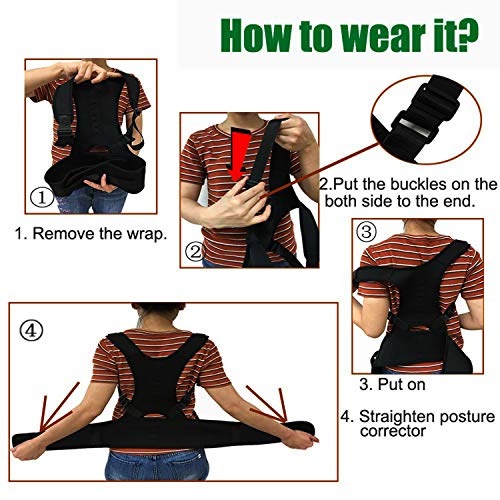 isermeo Corrector de Postura Espalda Recta, Correctores Postural Lumbar Hombro Soporte, Corregir Postura Sentado Enderezar para Mujer e Adolescentes, Posture Corrector Mejora la Joroba, M
