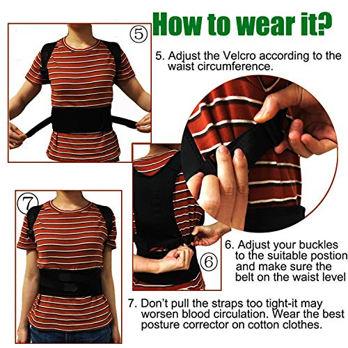 isermeo Corrector de Postura Espalda Recta, Correctores Postural Lumbar Hombro Soporte, Corregir Postura Sentado Enderezar para Mujer e Adolescentes, Posture Corrector Mejora la Joroba, M