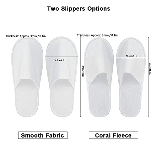 Jenngaoo 50 Pares Zapatillas Desechables, Zapatillas Desechables Antideslizantes Portátiles Zapatillas para Huéspedes de Hotel para SPA, Hoteles Y Viajes para Mujeres Y Hombres(Tejido de 3mm)