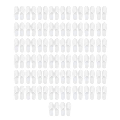 Jenngaoo 50 Pares Zapatillas Desechables, Zapatillas Desechables Antideslizantes Portátiles Zapatillas para Huéspedes de Hotel para SPA, Hoteles Y Viajes para Mujeres Y Hombres(Tejido de 3mm)