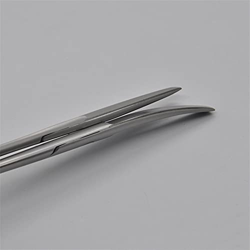 jinrun Tijeras de peluquería Tijeras Punto Afilado Cabezal Redondo Tijeras Curvas Curvas quirúrgicas Punto Recto Puntiagudo para Entrenamiento de Acero Inoxidable Tijeras Peluqueria (Color : A)
