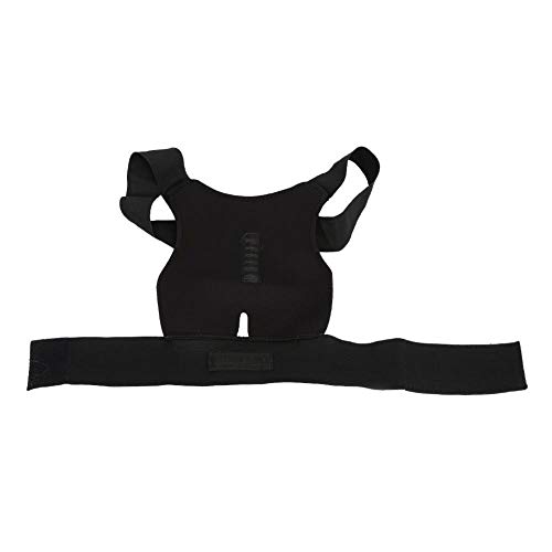 JIUYUE Corset Ajustable Brace Espalda Postura Corrector Espina Dorsal Soporte Brace Correa Hombro Lumbar Corrección Vendaje Corsé para Hombres Mujeres (Color : Black, Size : M)