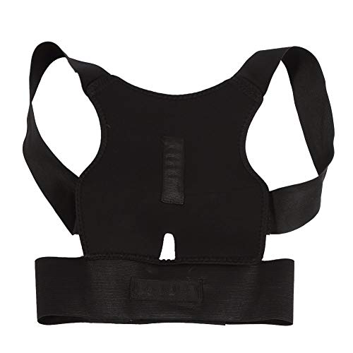 JIUYUE Corset Ajustable Brace Espalda Postura Corrector Espina Dorsal Soporte Brace Correa Hombro Lumbar Corrección Vendaje Corsé para Hombres Mujeres (Color : Black, Size : M)