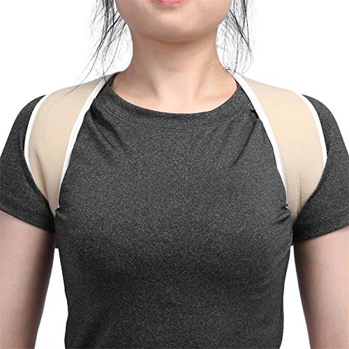 JIUYUE Corset Ajustable Parte Posterior Superior Soporte para el Hombro Postura Corrector Adultos Niños Corsé Espina Brace Cinturón Posterior Ortesis Apoyo Posterior (Color : Skin Color, Size : S)
