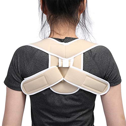JIUYUE Corset Ajustable Parte Posterior Superior Soporte para el Hombro Postura Corrector Adultos Niños Corsé Espina Brace Cinturón Posterior Ortesis Apoyo Posterior (Color : Skin Color, Size : S)