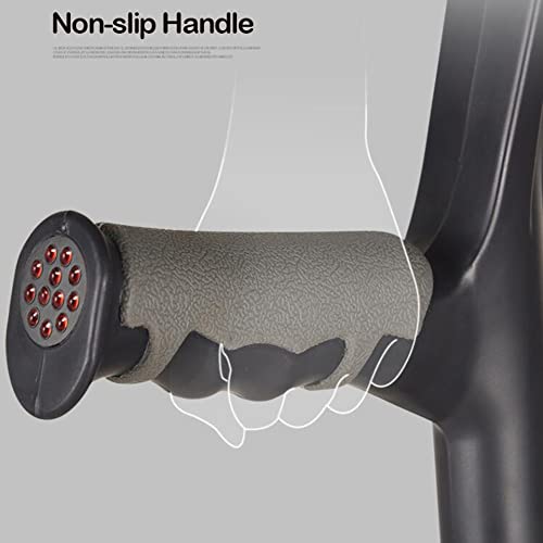 JJ Home Muletas de antebrazo for Adultos (1 Unidad), puños Abiertos, muletas de Altura Ajustable for Caminar, muletas de Aluminio for el antebrazo (Negro/Plateado) (Color : Black)