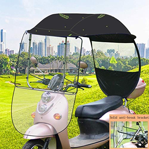 JJYY Motocicleta Motor Scooter Capota de Motocicleta, Parasol Cubierta de Lluvia Paraguas Capota Impermeable, con Parabrisas de PVC
