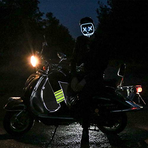 Juego de 4 Bandas Reflectantes Elásticas, Brazalete Reflectantes Alta Visibilidad luz para Ciclismo Caminar Correr Deportes al Aire Libre Corredores nocturnas, Cinta Reflejo de Seguridad