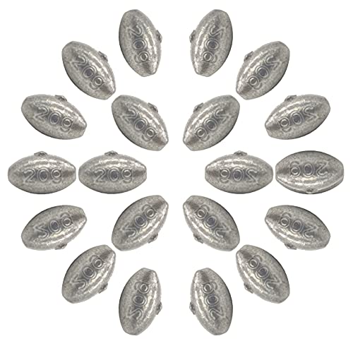 Juego de Pesos de Pesca,20PCS Peso de Pesca en el mar Peso del mar, Pesos de Pesca Dropshot de Plomo de Pesca,Juego de Plomo para Anzuelos, Pesas de Balsa Uso de la Pesca 20g