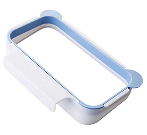 JUNSHUO Soporte para Bolsas de Basura para Colgar Basura on Armario de Cocina Ideal como Sustituto para el Cesto de Basura (Azul)