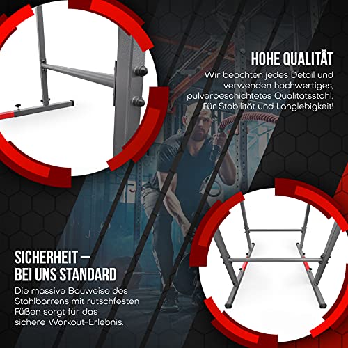 K-Sport Barras de estación de inmersión Paralelo Stand Push Up Parallette Ajustable Estable Fitness Home Gym Entrenamiento Ejercicio