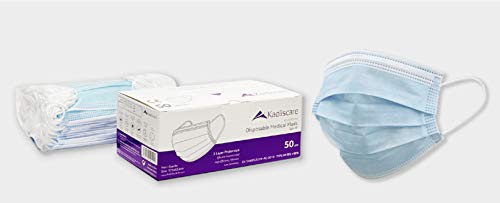 Kaelis Mascarilla quirúrgica homologada Tipo IIR – Caja 50 unidades - Mascarillas desechables - Sin grafeno – Eficacia de filtración ≥ 98% - 3 capas