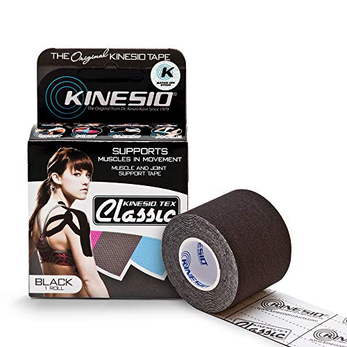 Kinesio Tape Classic Einzelrolle - Botiquín de Primeros Auxilios para Barcos, Color Negro, Talla 5 x 400 cm