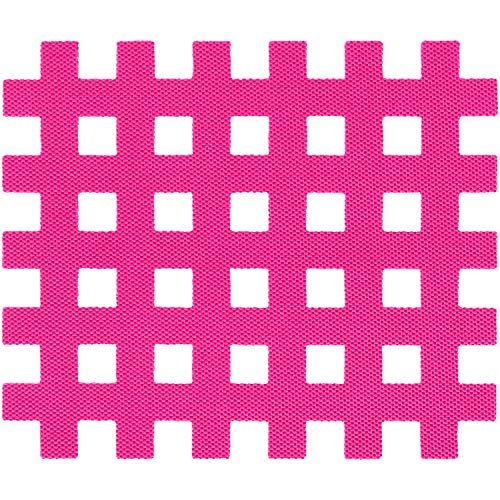Kintex Cross-Tape - Bandas de colores y tamaños, puntura de batería, gatillas, punto de dolor, parches de rejilla, Unisex adulto, Cinta cruzada., 20912, rosa, A (27mm x 20mm)