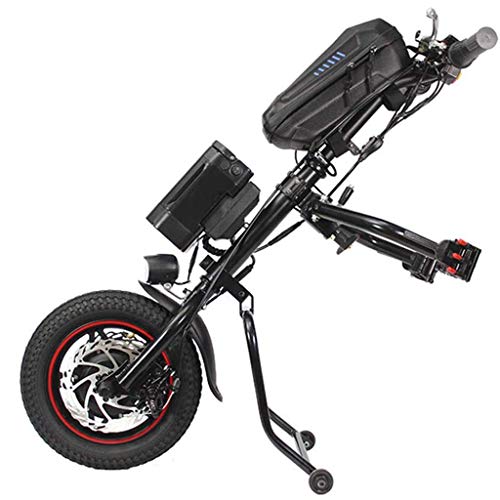Kit de conversión de Silla de Ruedas eléctrica, Motor sin escobillas de 350 W con batería de Iones de Litio de 8 Ah, Accesorios para Tractor de Silla de Ruedas eléctrica de 12 Pulgadas, portátil