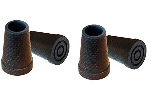 KMINA - Contera baston 16 mm y 15 mm (x4 uds), Tacos de goma para bastones, Conteras para bastones, Tacos para bastones, Conteras de goma, Gomas para bastones