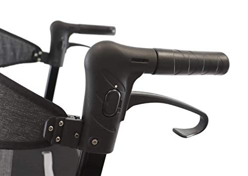 KMINA PRO - Andador Alto para Ancianos (Usuarios de 1,80 a 2,00 m aprox.), Andador para Ancianos 4 Ruedas Grandes, Andadores para Ancianos con Asiento, Andadores Adultos Plegable con Ruedas Grandes