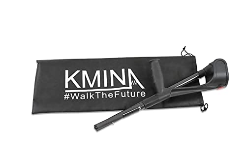KMINA PRO - Muletas Plegables Fibra de Carbono (1 unidad), Muleta Plegable Adulto, Muletas Adulto Regulables, Muletas Fibra Carbono Plegables, Muletas Adulto, Muletas Ligeras, Muletas Ortopédicas.