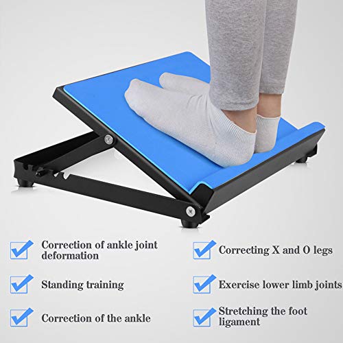 KOSIEJINN Slant Board Hogar Plegable 5 Posiciones Tablero Inclinado Pedal Estiramiento Fitness Ajustable con Almohadilla Antideslizante Plantar para Fascia Costilla Talón Entrenamiento Aquiles (Azul)