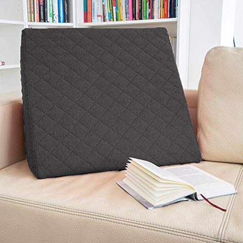La Almohada Tipo Cuña Fantástica - para Su Sala De Estar o Su Recamara, Almohada para Leer con Un Sentado Relajado Diseño De Moda (Antracita)