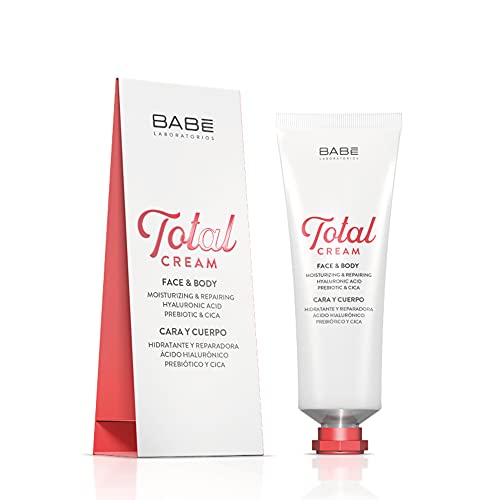 Laboratorios Babé - Total Cream | Rostro, Cuerpo Y Manos | Crema Multifunción De Uso Diario | Con Prebiótico, Cica Y Ácido Hialurónico, Coral, 60 Mililitro