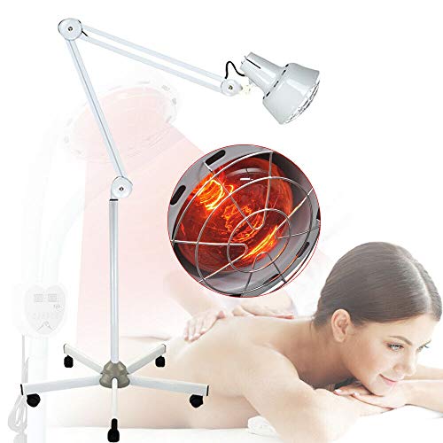 Lámparas de infrarrojos E27 para terapia de luz infrarroja con ruedas, soporte de suelo, 275 W, 220 V, tratamiento de resfriados y tensión muscular