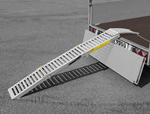 LAS 10607 - Rampa plegable de acero, color plateado