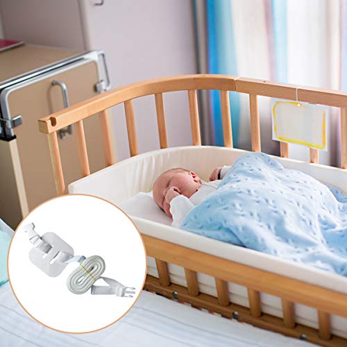 LATTCURE Cinturón para cuna de bebé, 7 m, fijación para camas auxiliares, correa para cama somier, cinturón para camas con somier, cinturón blanco para acoplar a la cama de adultos