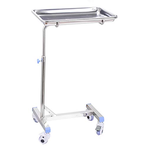 lcc Carro de Carro médico Desmontable con Bandeja Ensamble el Carro quirúrgico, carros de Tratamiento de salón de Belleza de Dos Niveles de Acero Inoxidable, Cambiador de Vendaje quirúrgico Vehículos