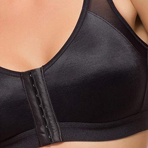 Lenfesh Nuevo Tallas Grandes Sin Aros Cómodo Deportes Transpirables Yoga Hebilla Frontal Sujetadores Mujeres Corrector de Postura de Alto Impacto Levante el Sujetador Ropa Interior