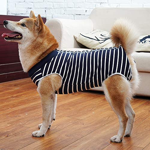 LIANZIMAU Traje Recuperacion Perro Body Quirurgico Cono E Collar Alternativo Abdominal Heridas y Protector Después de la Cirugía Desgaste Body Postoperatorio Perro Ropa para