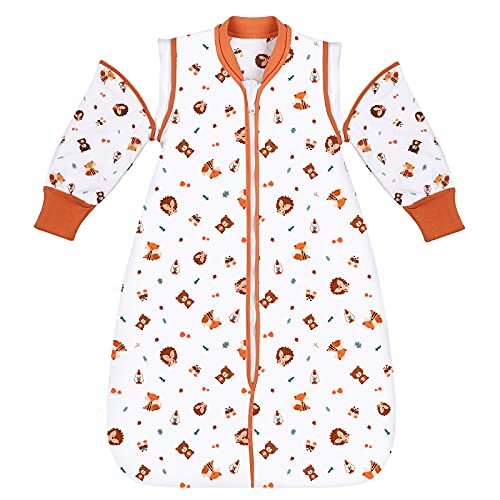 Lictin Saco de Dormir para Bebés- Saco de Dormir Bebe Niños con Mangas Extraíbles, Saco de Dormir Bebé Invierno de Material para 18-36 Meses de 83-99 cm