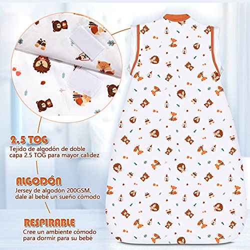 Lictin Saco de Dormir para Bebés- Saco de Dormir Bebe Niños con Mangas Extraíbles, Saco de Dormir Bebé Invierno de Material para 18-36 Meses de 83-99 cm