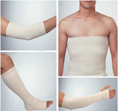 Lidergrip - F, Vendaje tubular compresivo libre de látex para Piernas y muslos gruesos - 1 rollo de 10 m.