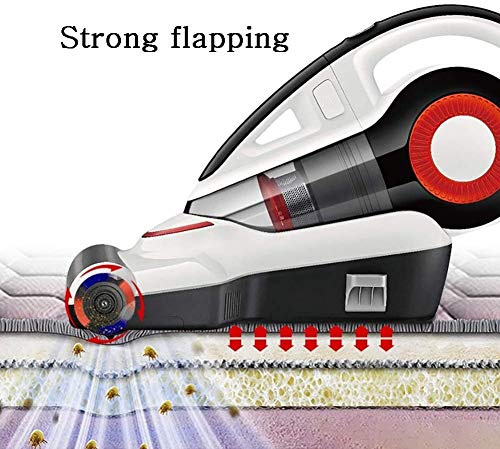Limpiador cama ácaros del polvo del vacío Handheld Mattress Cleaner, T Tipo UV- Virus Matar, lámpara germicida con una potente succión, avanzada de filtración HEPA for camas almohadas, sofás, alfombr