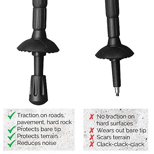 Linian Trekking Bastones de Senderismo de Goma, 12pcs Reemplazo De Bastón De Senderismo Punta De Paseo Flexible para Bastones De Trekking De Senderismo