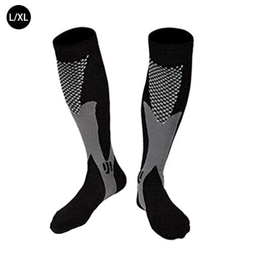 Liteness L/XL Medias de compresión médicas y aléticas, Calcetines de Estiramiento para Deportes al Aire Libre para Hombres y Mujeres.