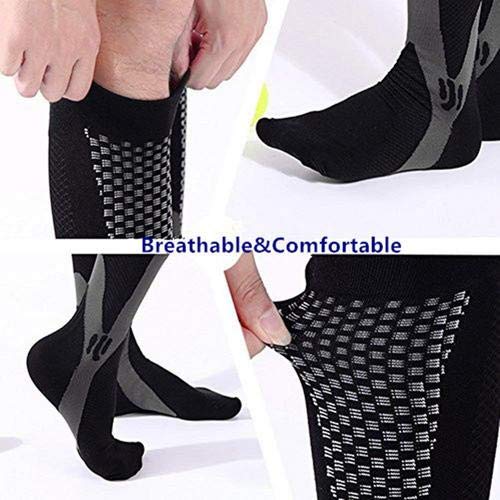 Liteness L/XL Medias de compresión médicas y aléticas, Calcetines de Estiramiento para Deportes al Aire Libre para Hombres y Mujeres.