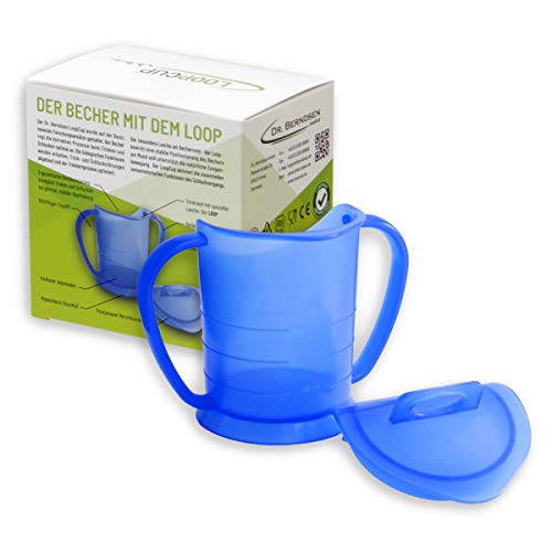 LoopCup - Aprender, mantener y volver a aprender a beber - La taza para todas las edades (azul)