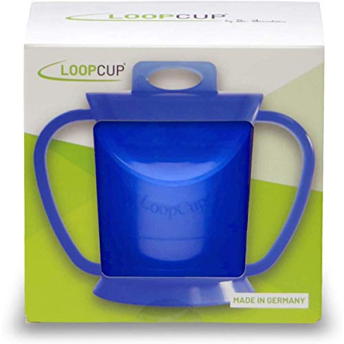 LoopCup - Aprender, mantener y volver a aprender a beber - La taza para todas las edades (azul)